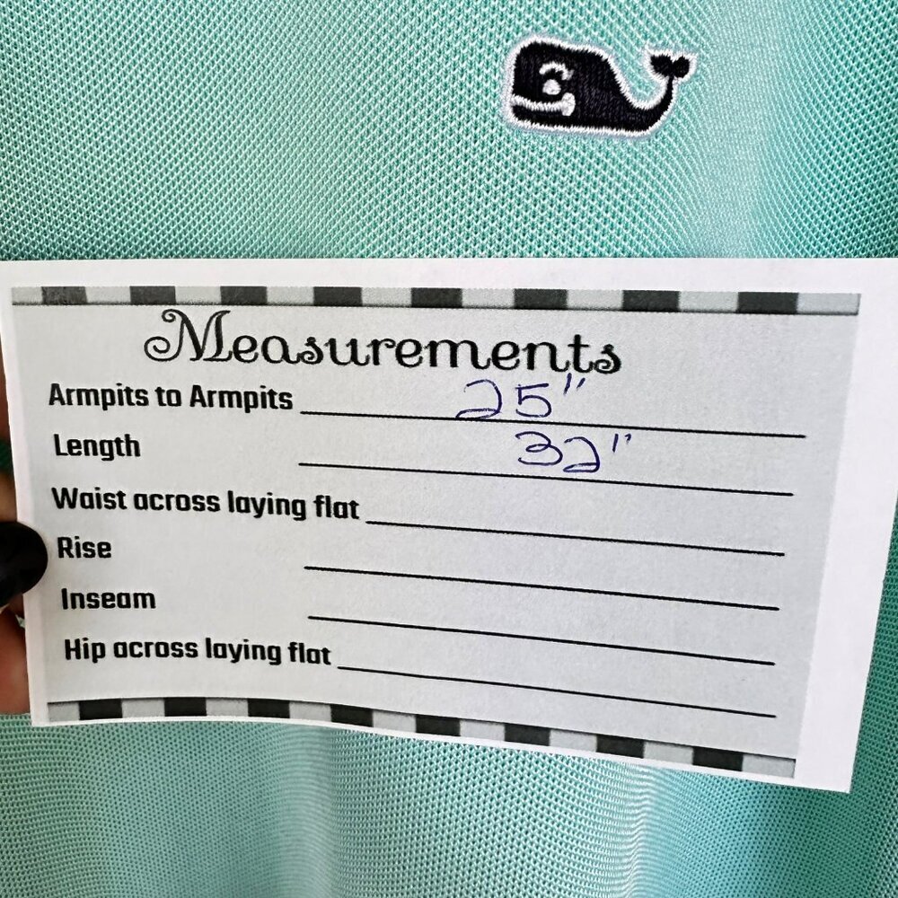 VINEYARD VINES Aqua Short Sleeve Polyester/Spandex Golf Polo Shirt Mens Size‎ XL - Picture 8 of 9